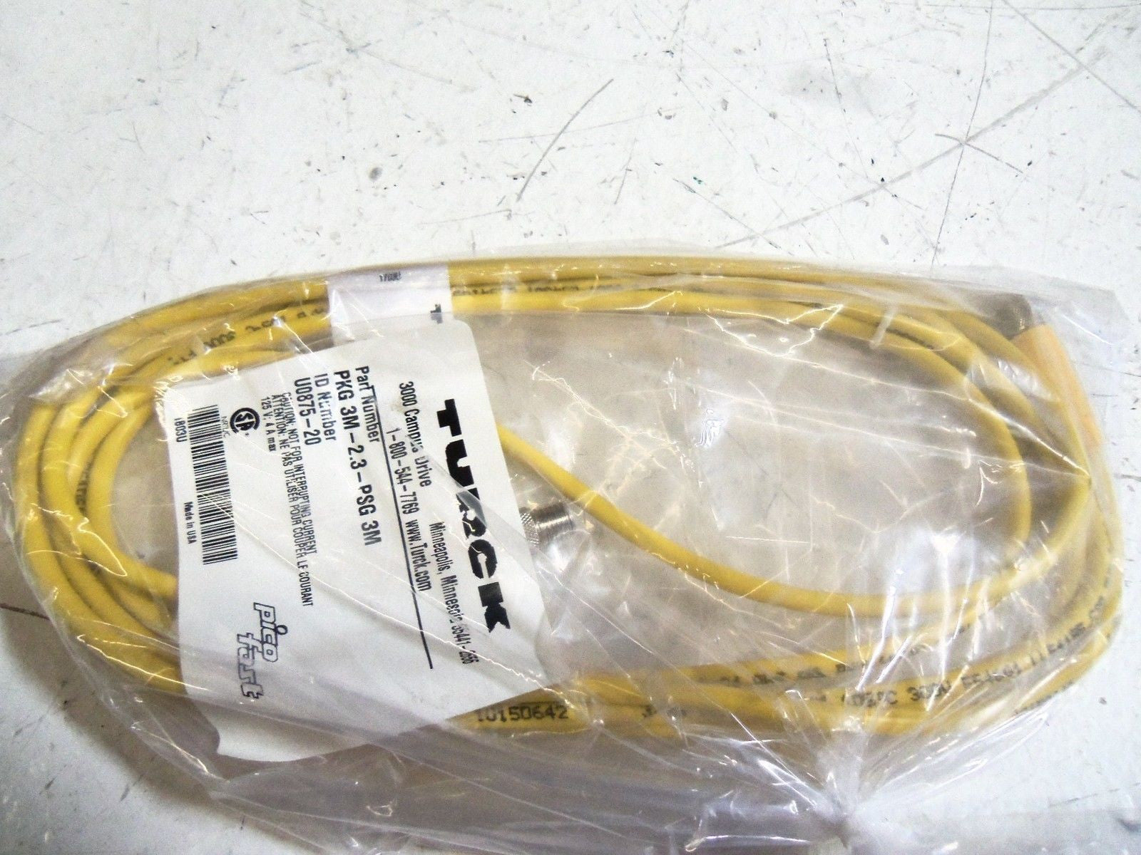 TURCK PKG 3M-2.3-PSG 3M MOLDED CORDSET *NEW IN FACTORY BAG*