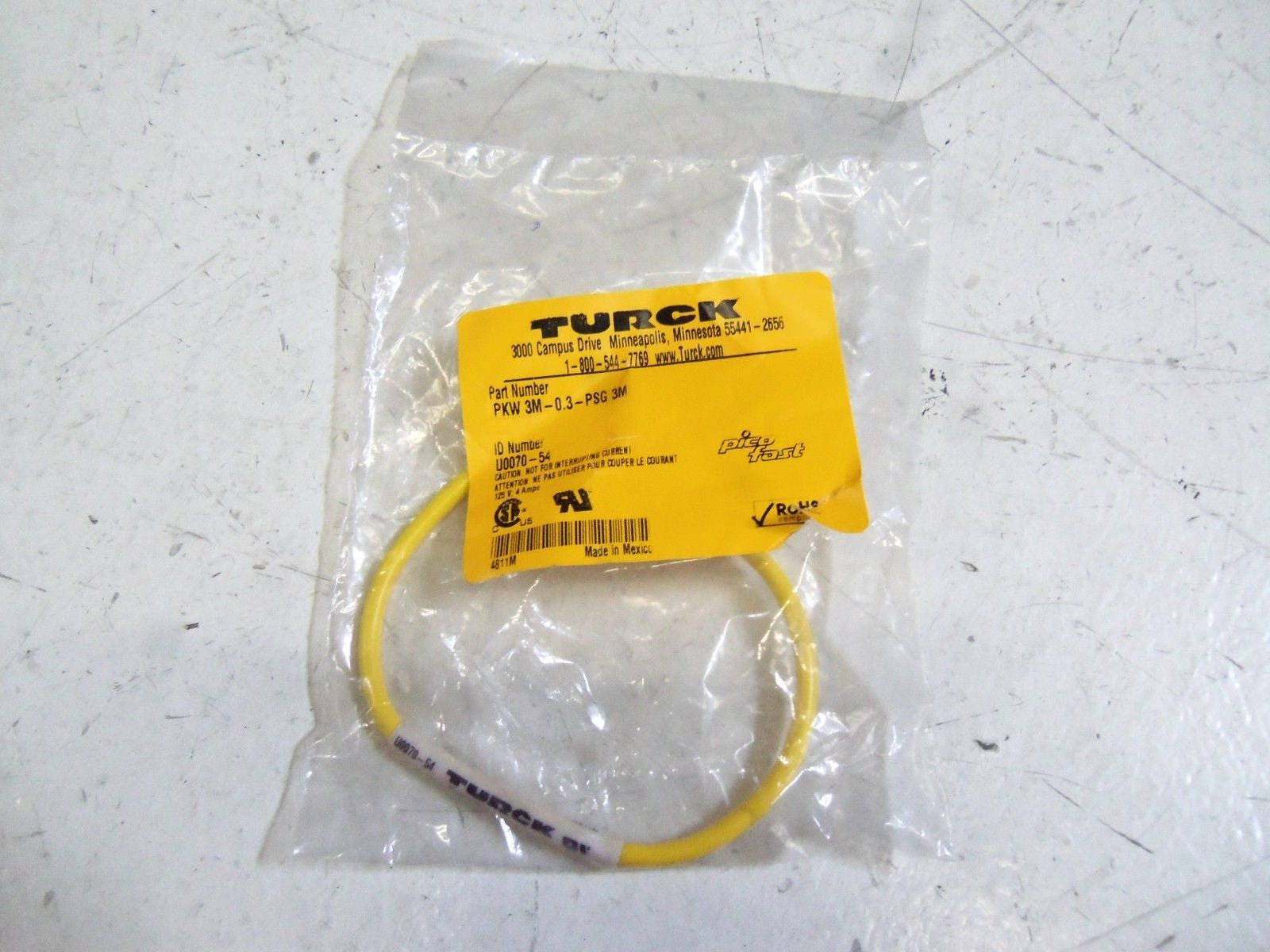 TURCK PKW 3M-0.3-PSG3M *NEW IN FACTORY BAG*