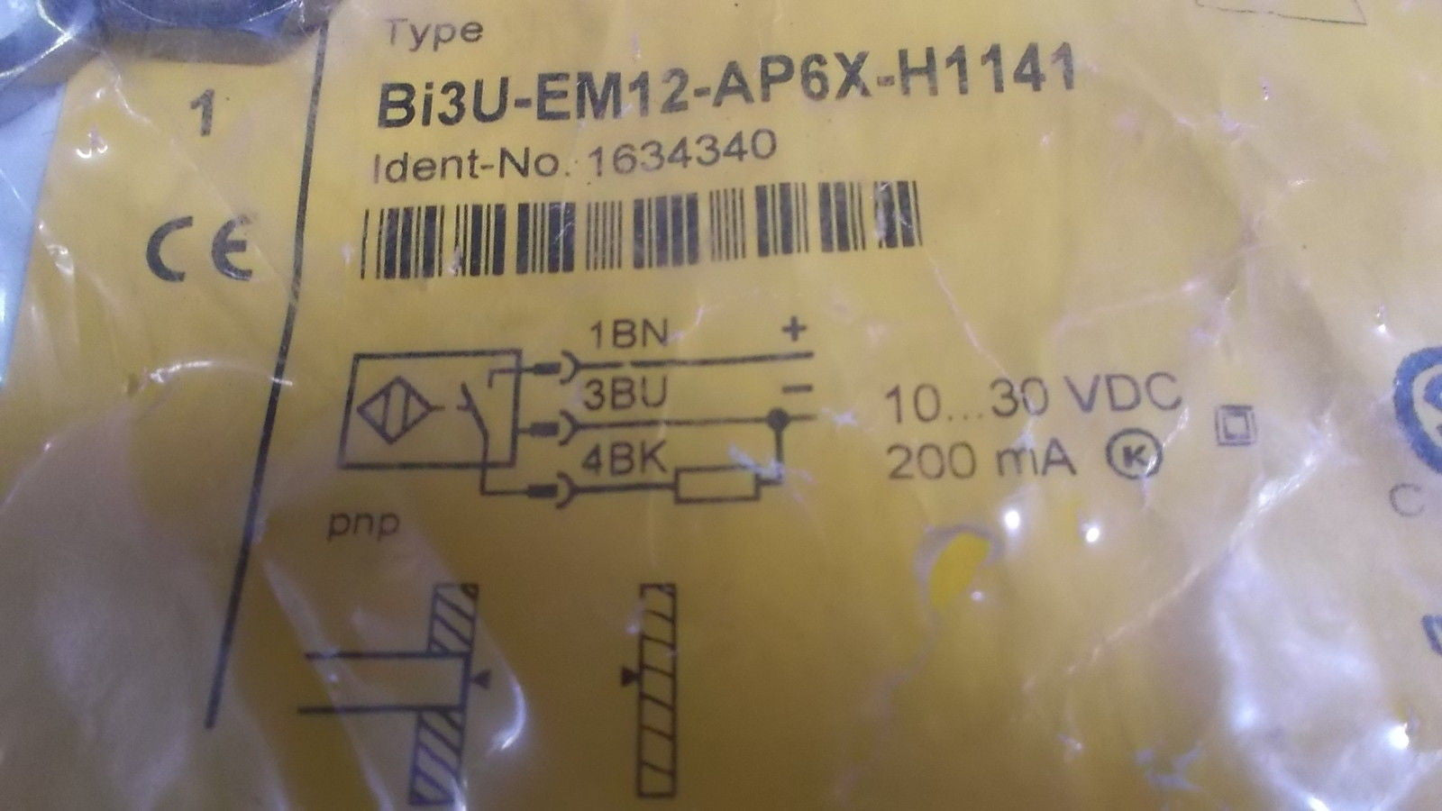 TURCK PROXIMITY SWTICH BI3U-EM12-AP6X-H1141 *NEW IN FACTORY BAG*