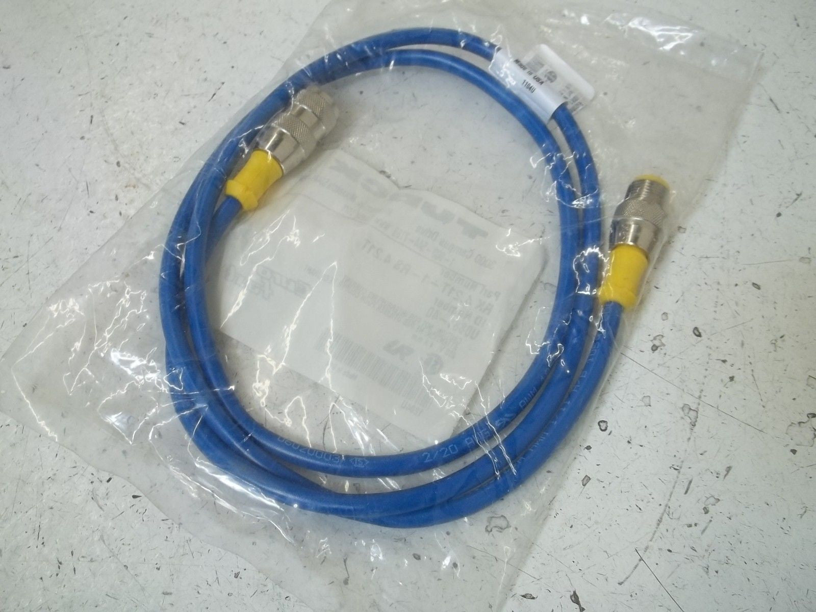 TURCK RK4.21T-1-RS4.21T PLUG CORDSET CABLE *NEW NO BOX*