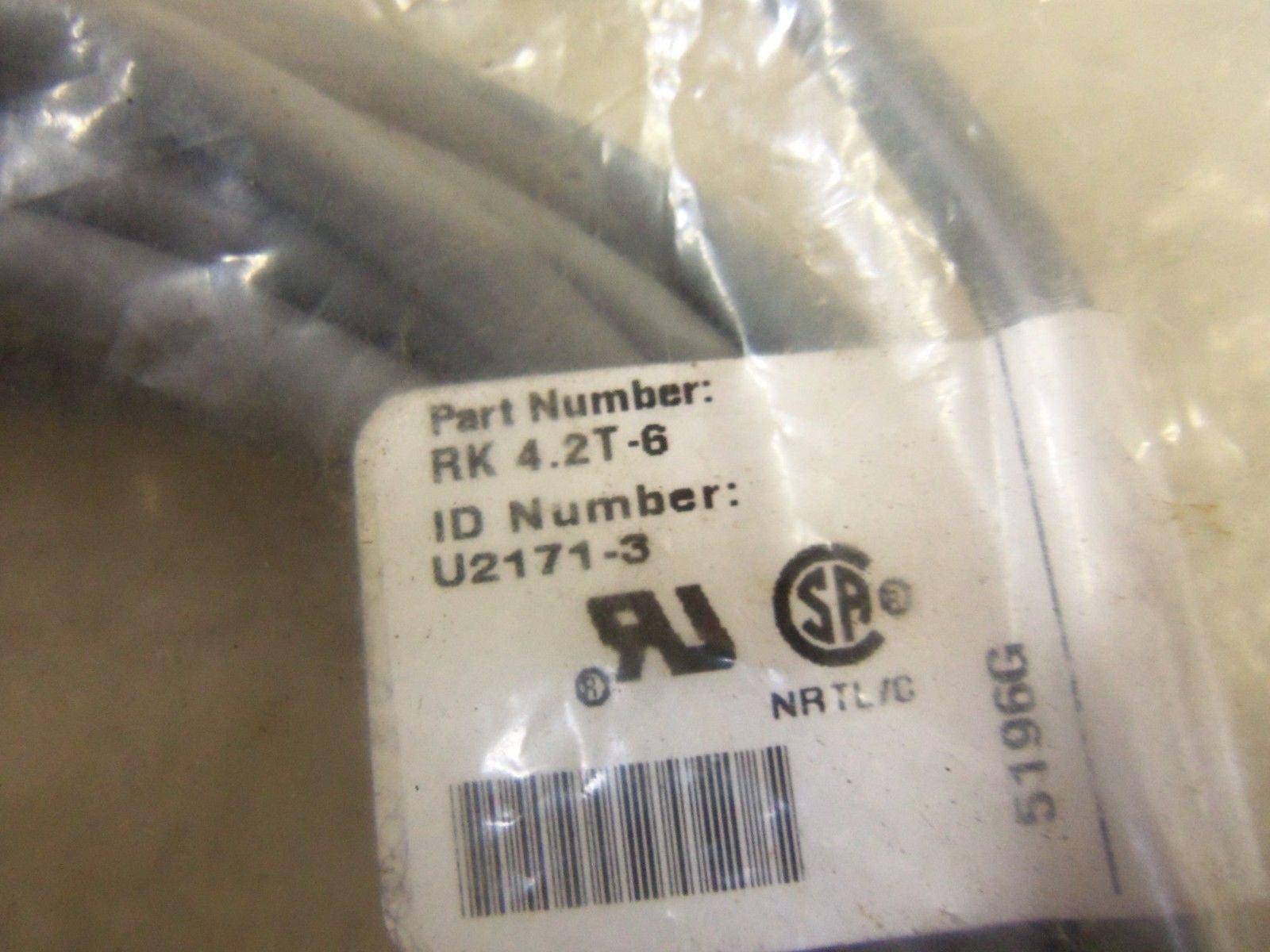 TURCK RK4.2T-6 EUROFAST MOLDED CORDSET *NEW IN FACTORY BAG*