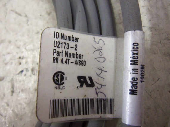 TURCK RK4.4T-4/S90 MOLDED CORDSET *USED*