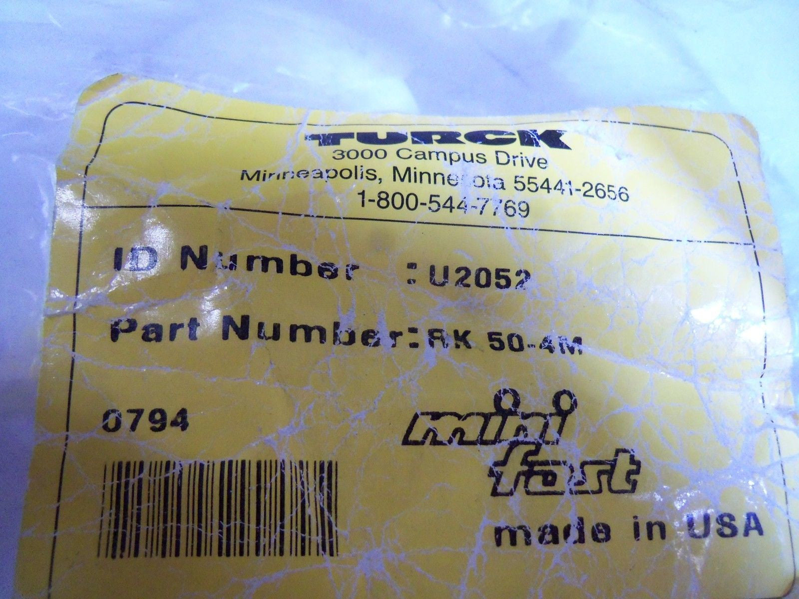 TURCK RK50-4M *NEW NO BOX*