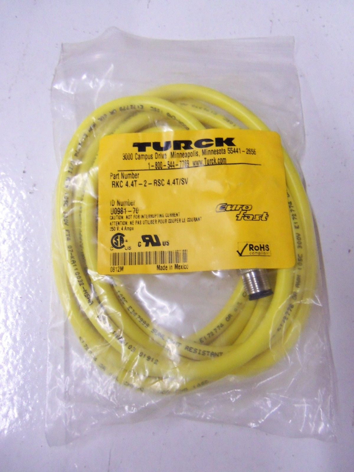 TURCK RKC 4.4T-2-RSC 4.4T/SV *NEW IN BAG*