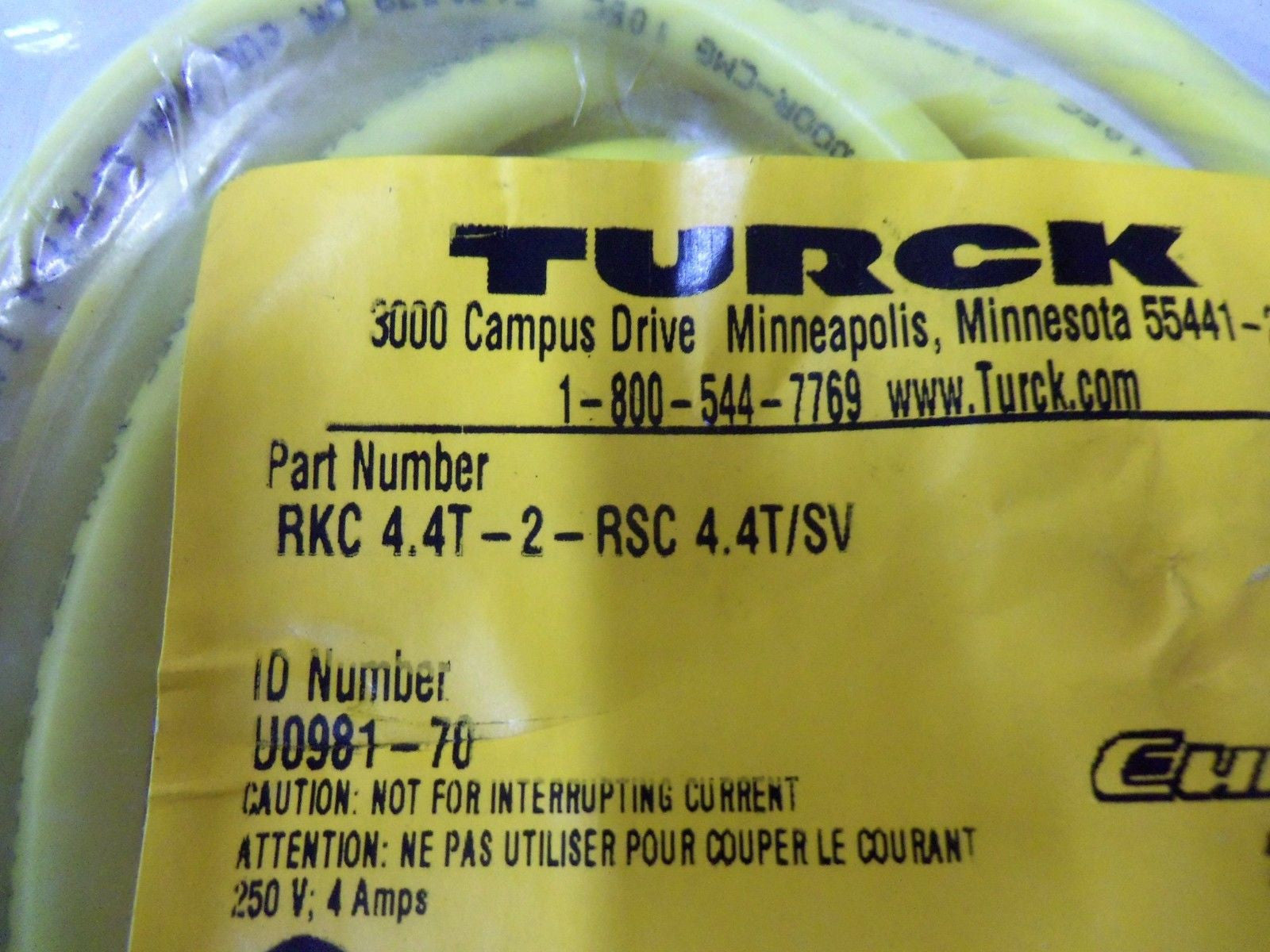 TURCK RKC 4.4T-2-RSC 4.4T/SV *NEW IN BAG*