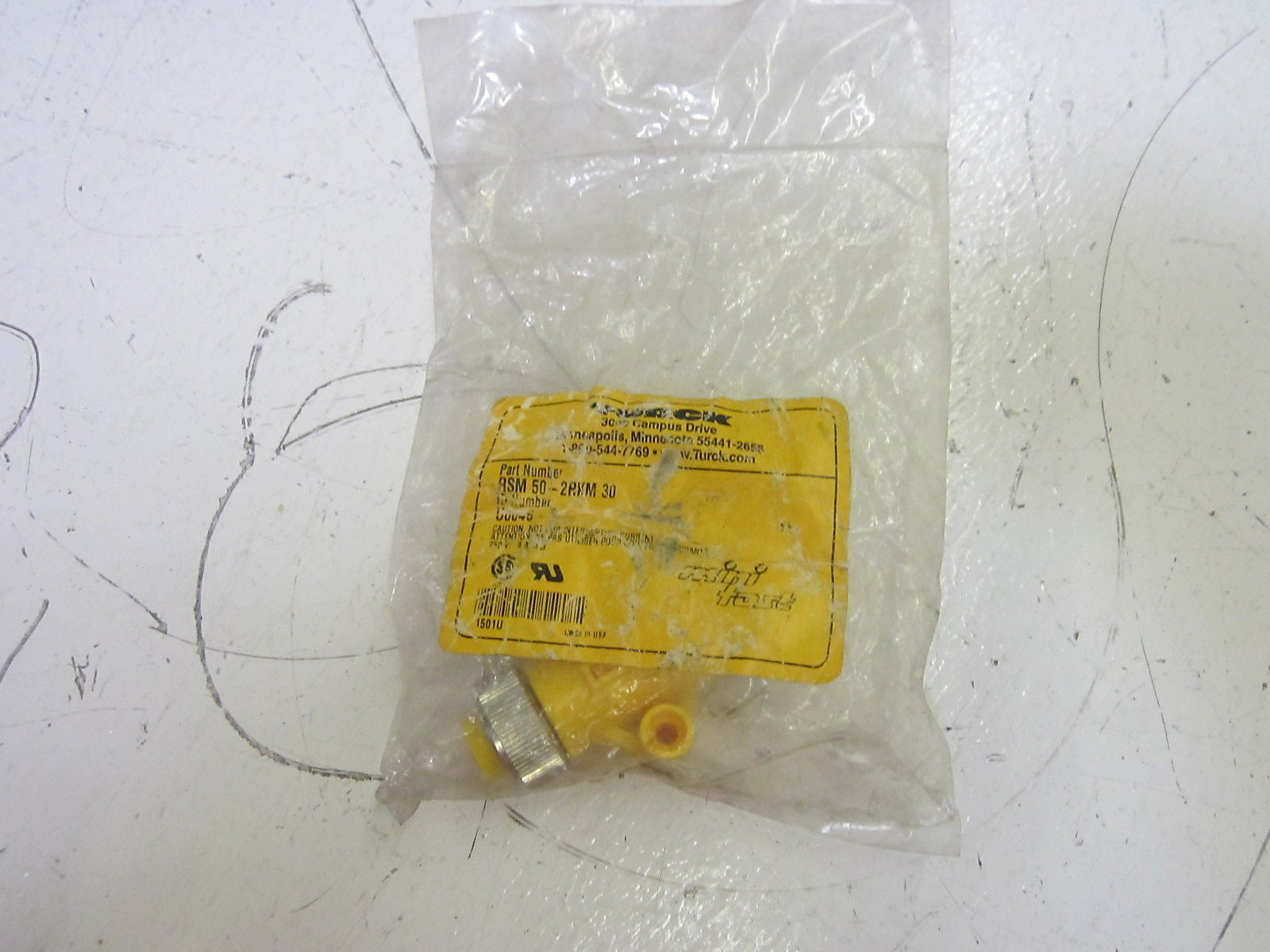 TURCK RSM 50-2RKM 30 T CONNECTOR  *NEW IN A FACTORY BAG*