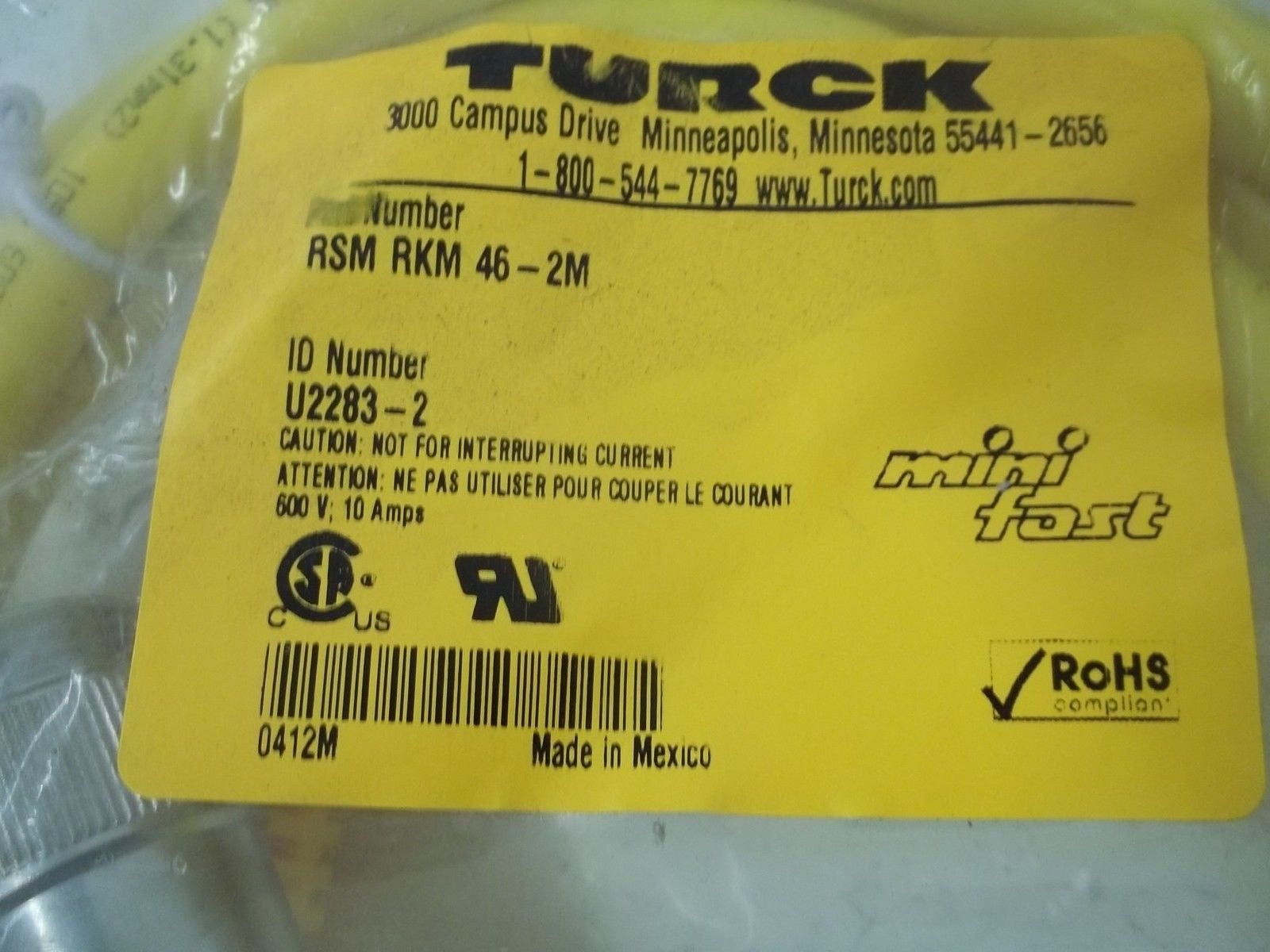 TURCK RSMRKM46-2M CABLE *NEW IN A BAG*