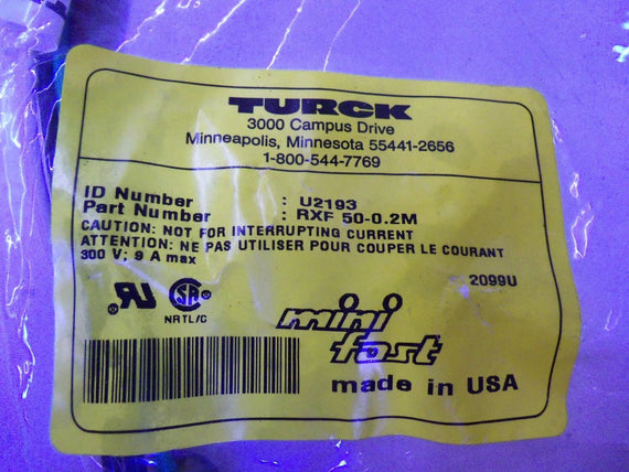 TURCK RXF 50-0.2M *NEW IN FACTORY BAG*