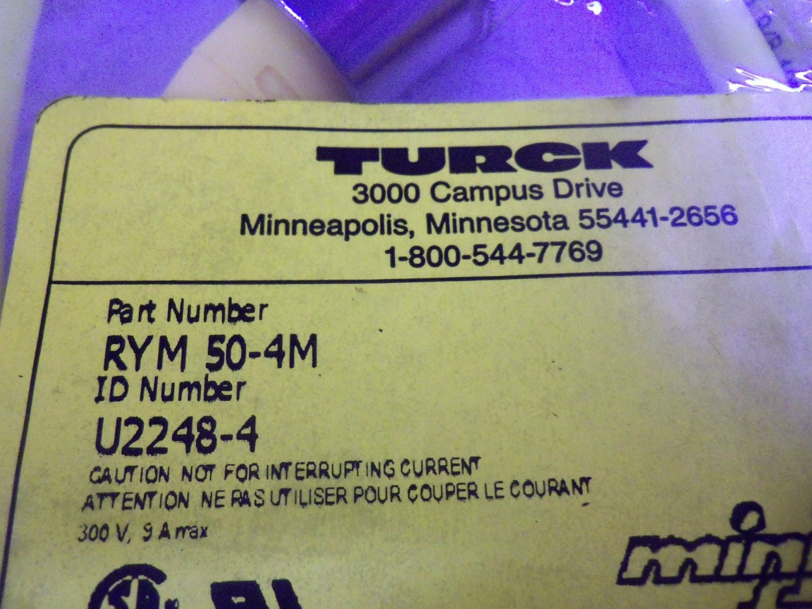 TURCK RYM50-4M *NEW IN FACTORY BAG*