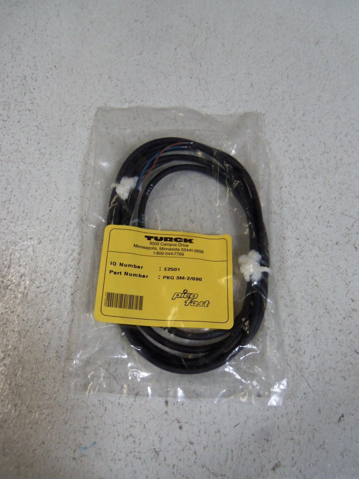 TURCK SENSOR CABLE PKG3M-2/S90 *NEW IN BAG*