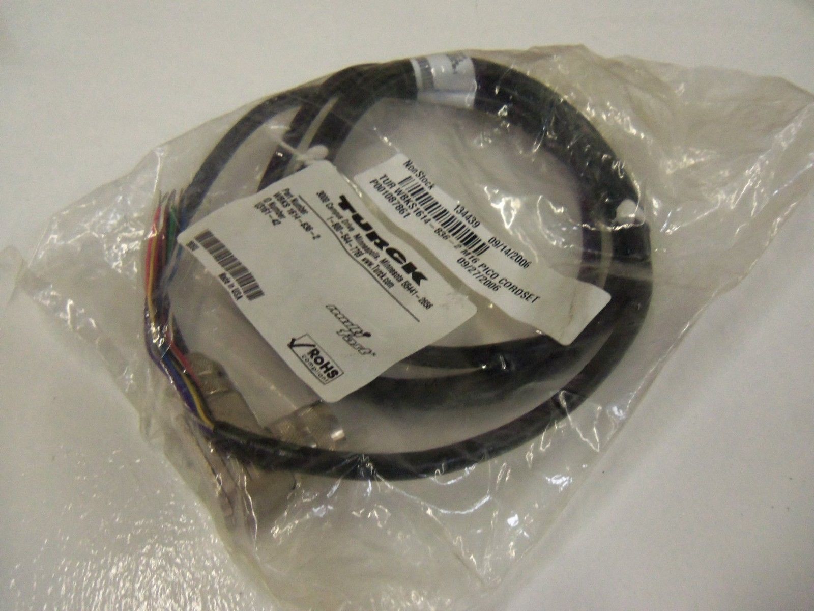 TURCK WBKS 1614-836-2 CORDSET *NEW IN BAG*