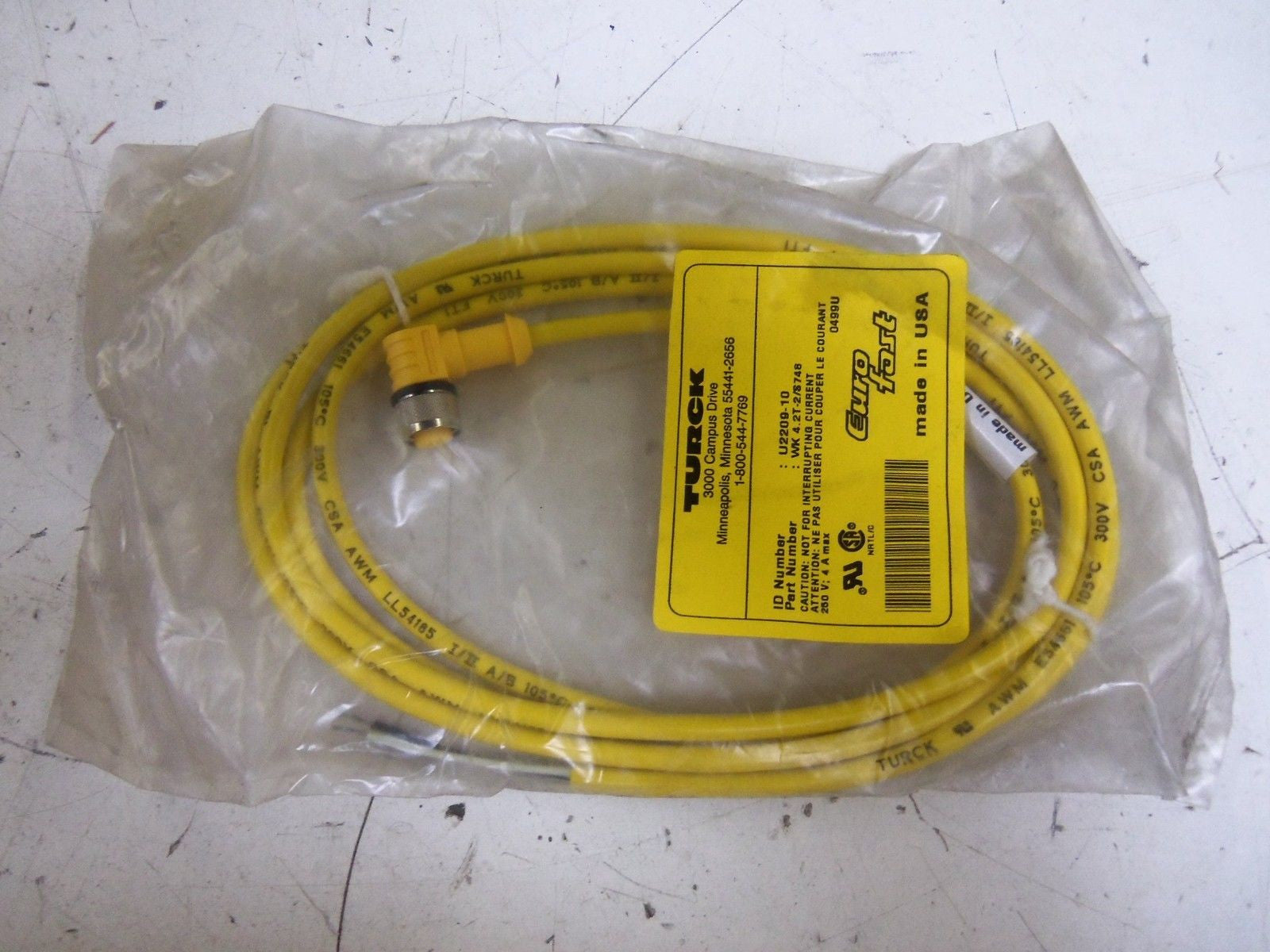 TURCK WK4.2T-2/S748 *NEW IN FACTORY BAG*