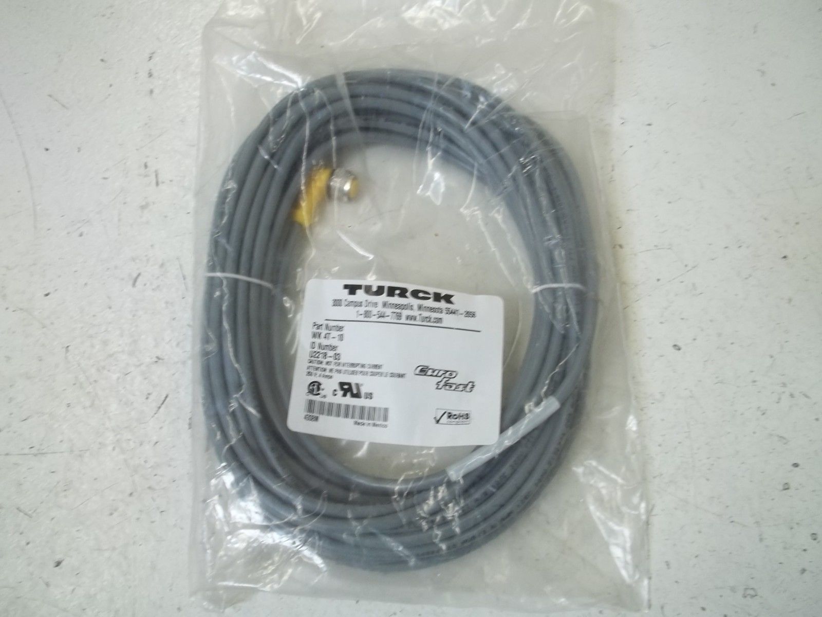 TURCK WK4T-10 CABLE * NEW IN A BAG *