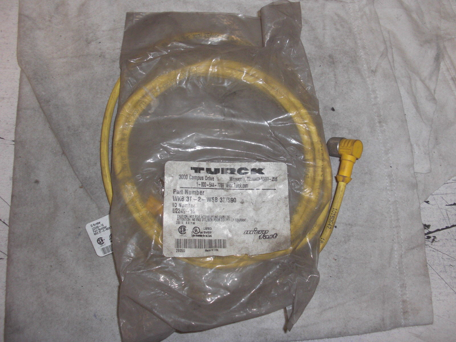 TURCK WKB-3T-2-WSB 3T/S90 *USED*