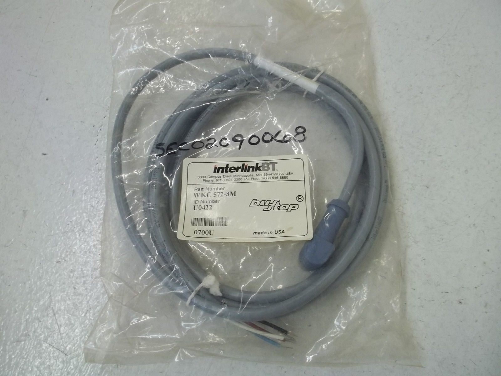 TURCK WKC572-3M CONNECTOR CABLE *NEW IN A FACTORY BAG*