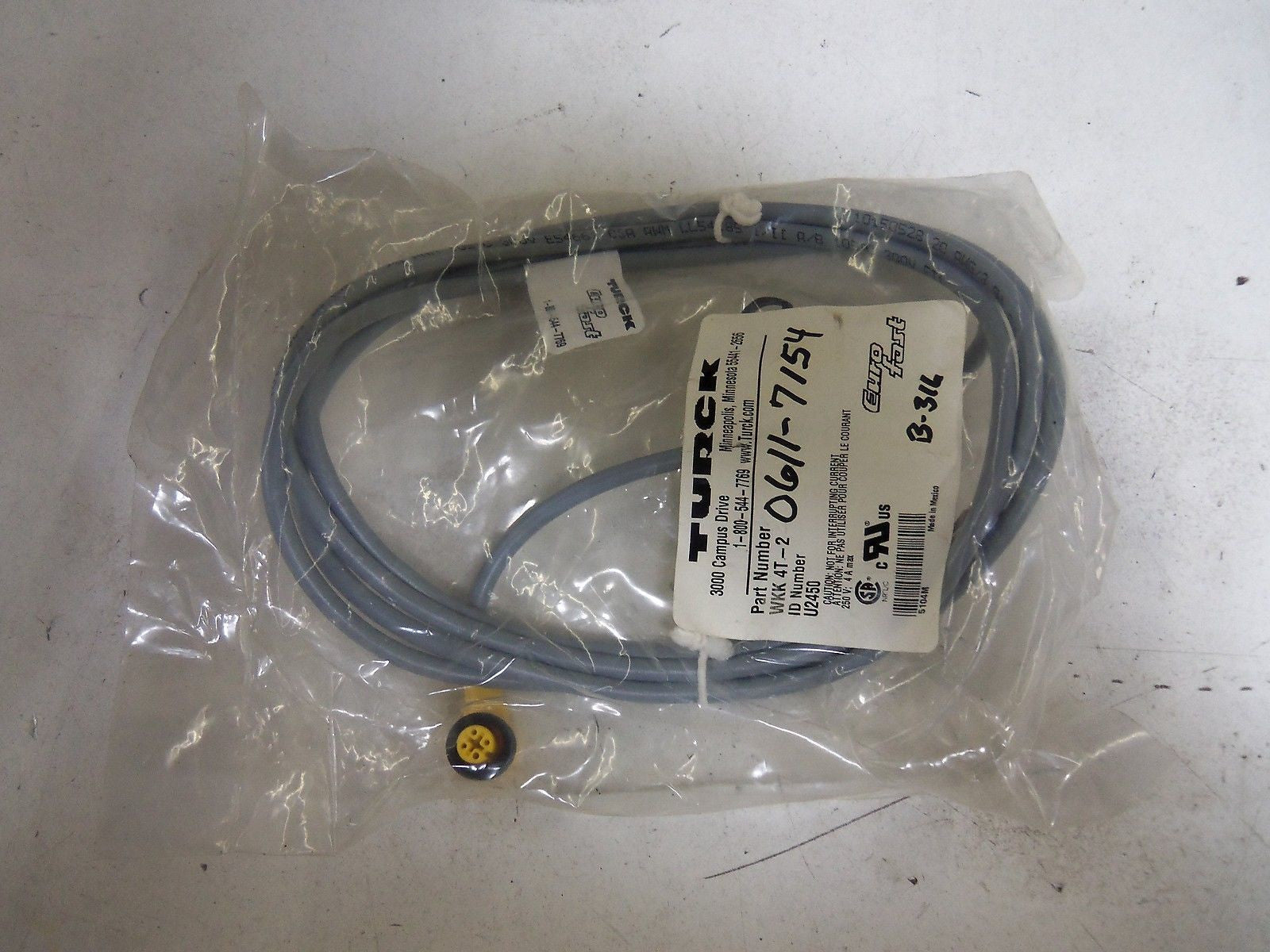 TURCK WKK 4T-2 *NEW IN FACTORY BAG*