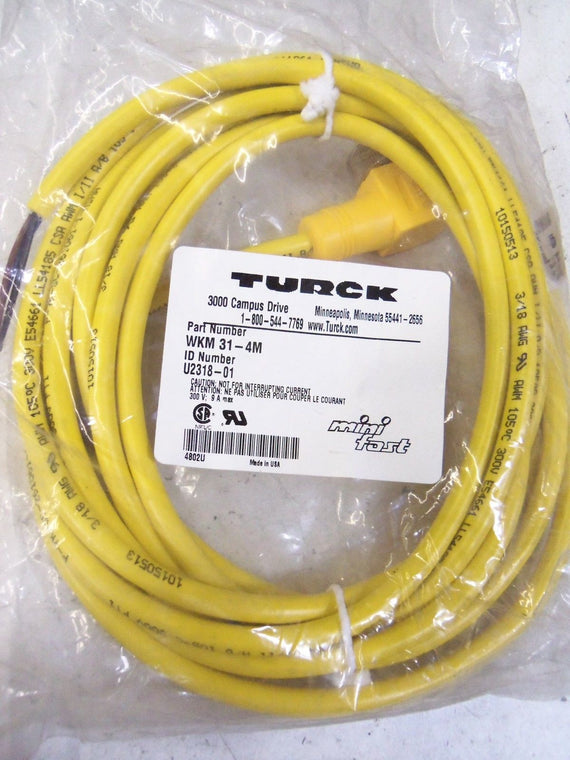 TURCK WKM-31-4M *NEW IN FACTORY BAG*