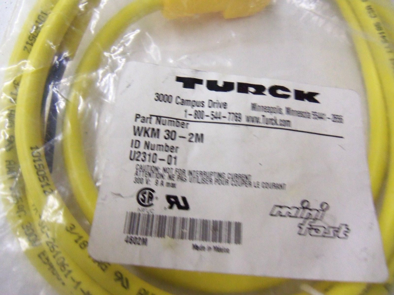 TURCK WKM 30-2M *NEW IN BAG*