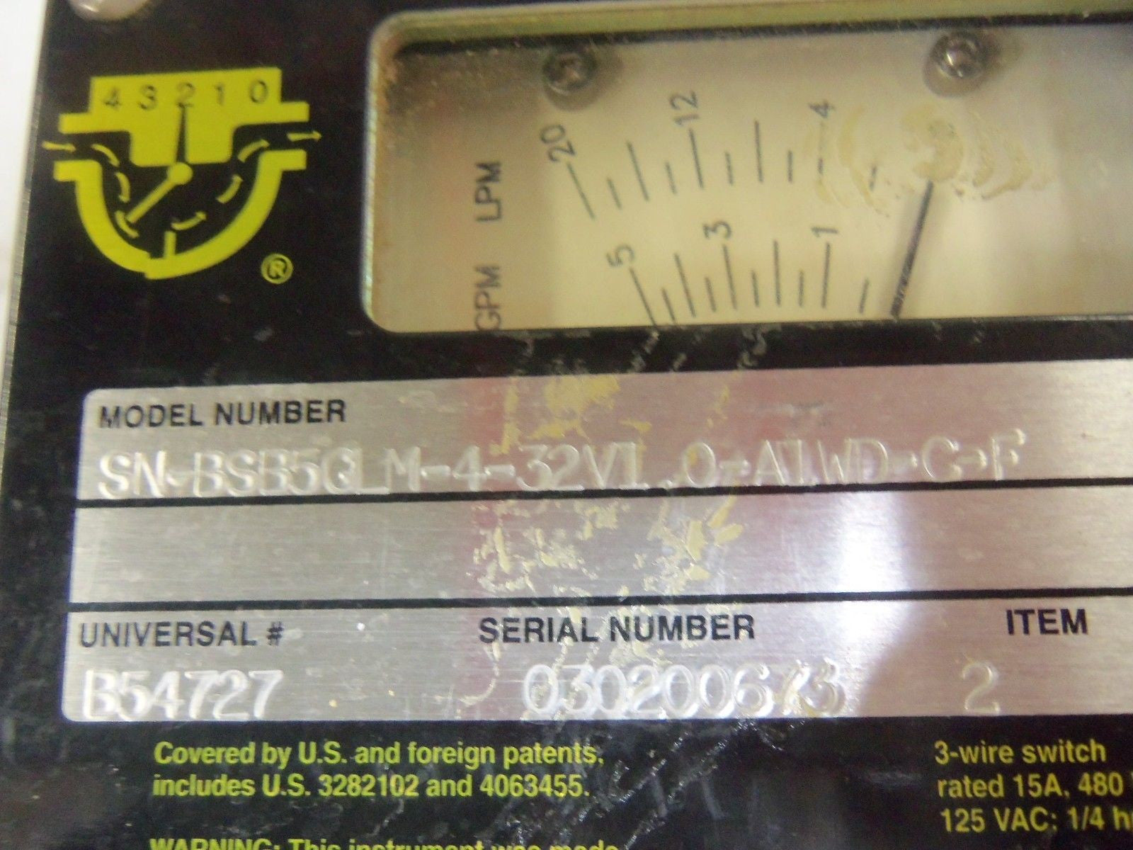 UFM SN-BSB5GLM-4-32V1.0-A1WD-C-F FLOW METER *NEW NO BOX*