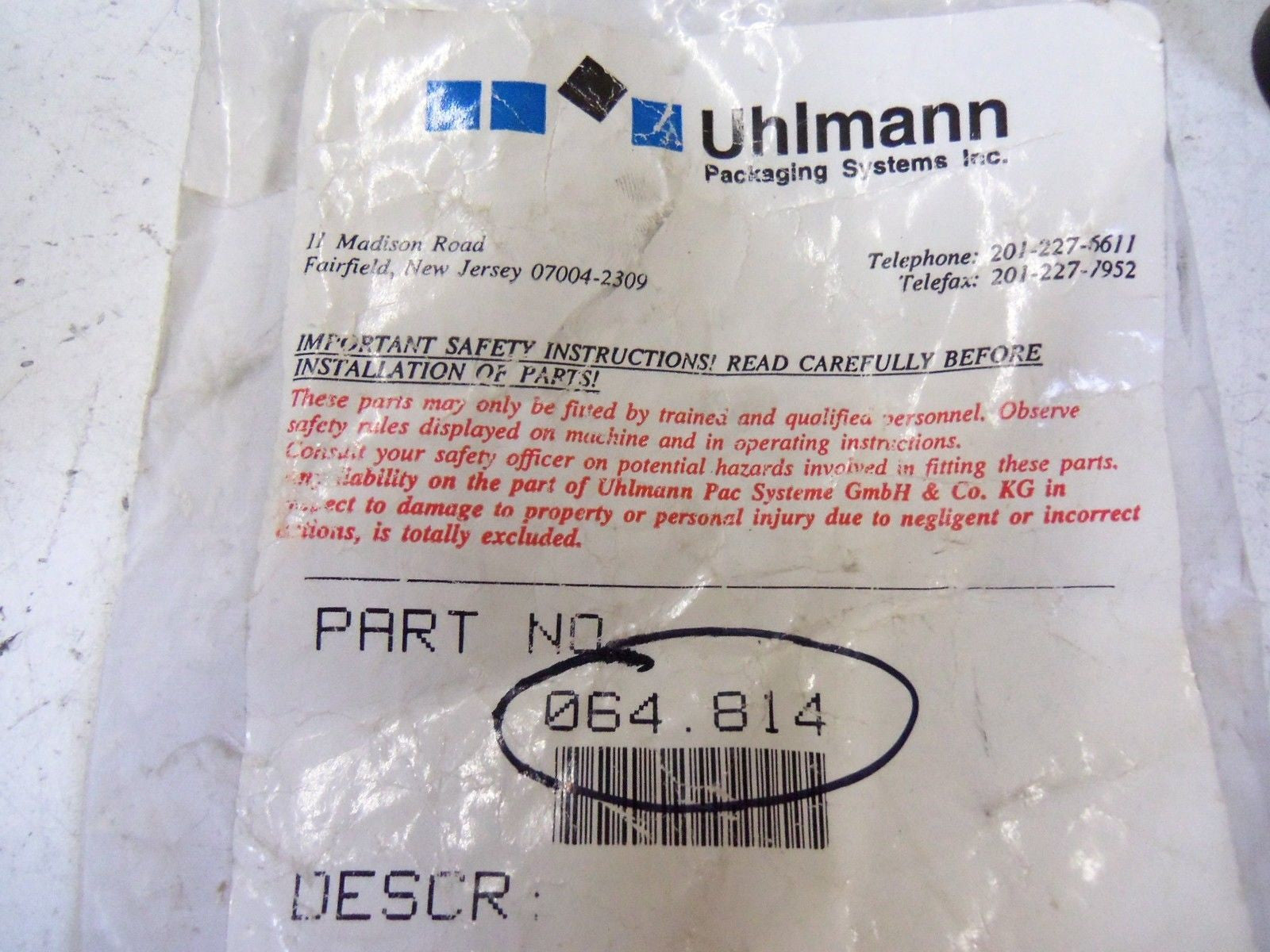 UHLMANN 0.64.814 *NEW NO BOX*