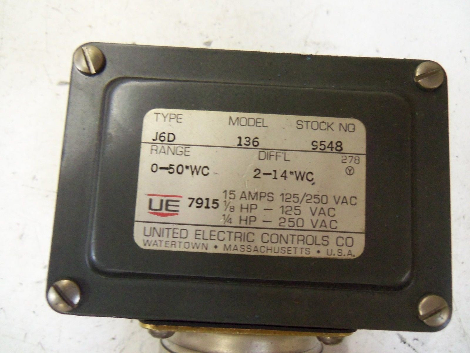 UNITED ELECTRIC J6D-136-9548 *USED*