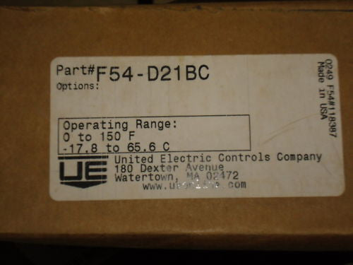 UNITED ELECTRIC F54-D21BC *NEW*