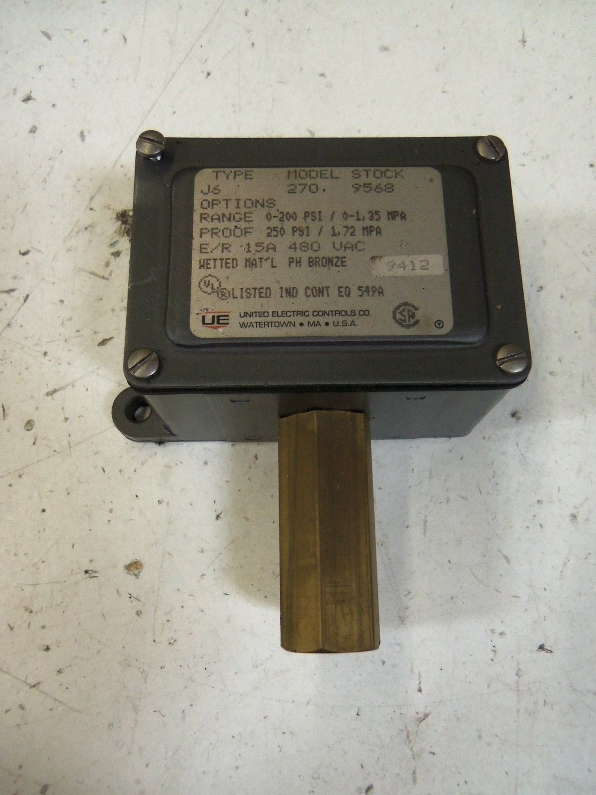 UNITED ELECTRIC J6270-9568 *USED*
