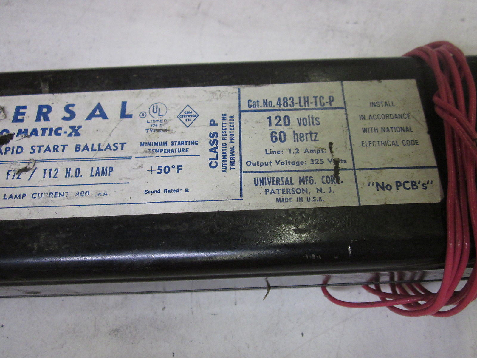 UNIVERSAL 483-LH-TC-P *USED*