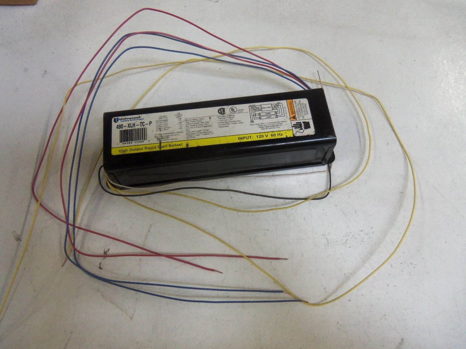 UNIVERSAL 490-XLH-TC-P BALLAST *USED*