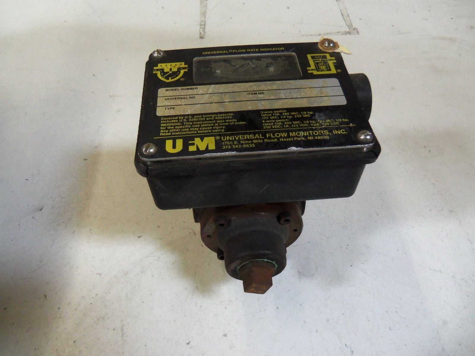 UNIVERSAL FLOW MONITORS, INC. FM-3-AL-LR-3EE-300 SSU-4-V-WP *USED*
