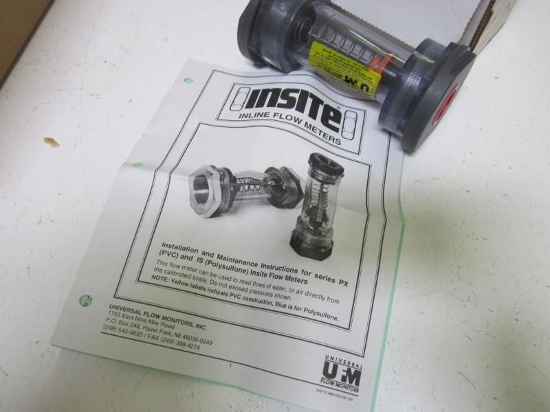 UNIVERSAL FLOW MONITORS INC. PX-30GPM-8-V-F  INLINE FLOW METER *NEW IN BOX*