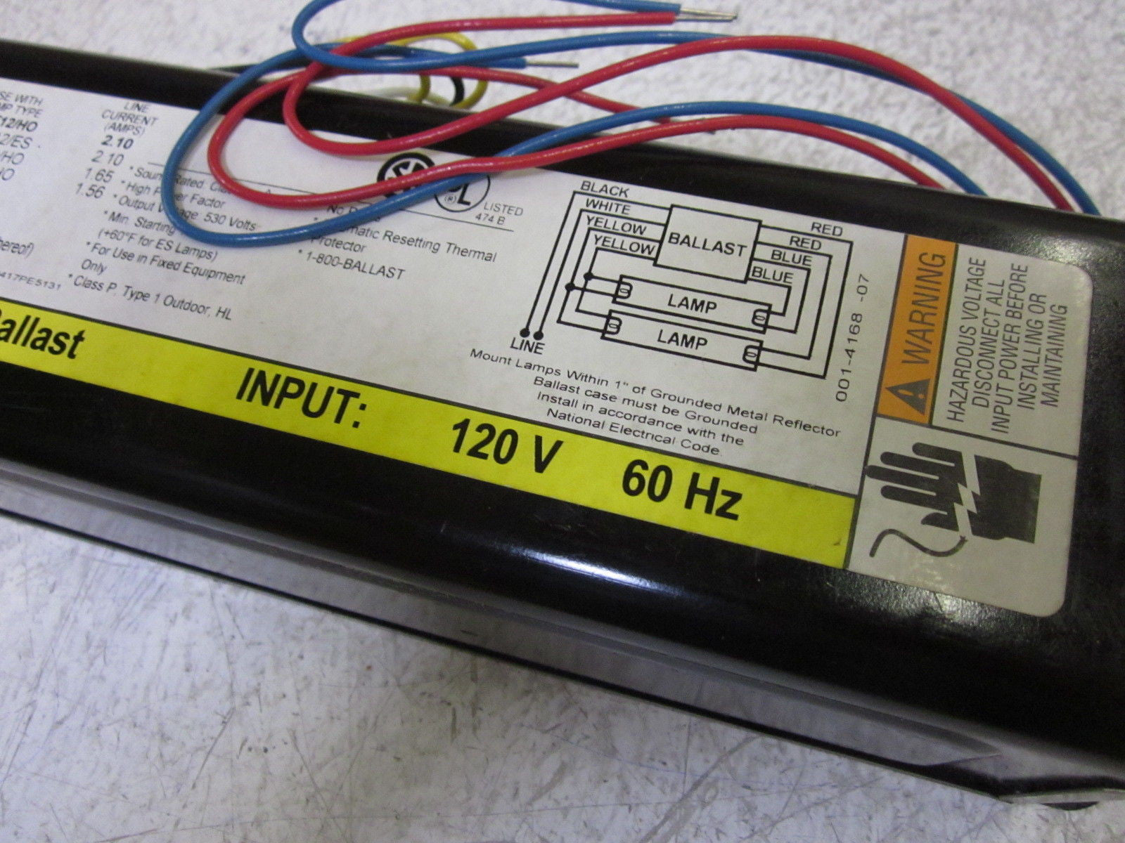 UNIVERSAL LIGHTING TECHNOLOGIES 480XLHTCP000I MAGNETIC BALLAST120V*NEW IN BOX*