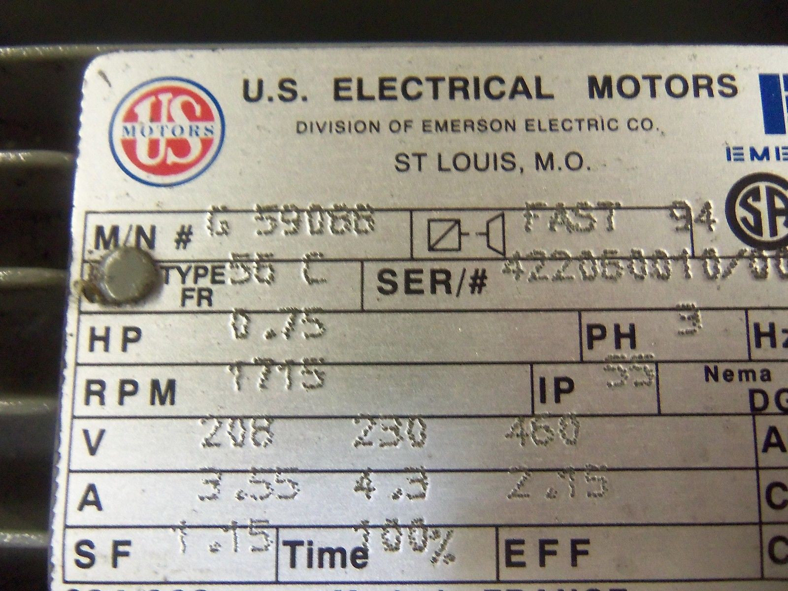 US ELECTRICAL G 59088 *USED*