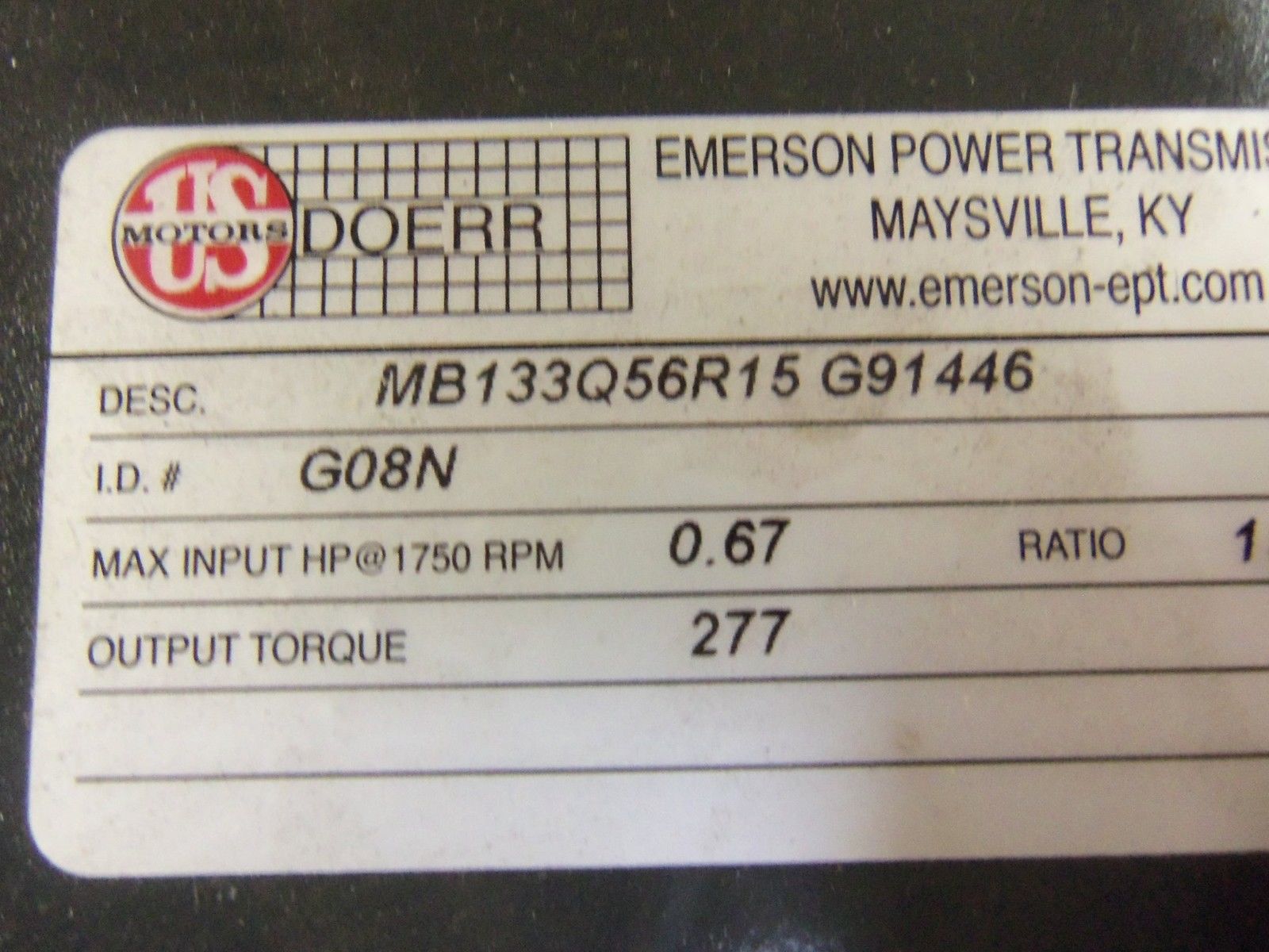 US EMERSON DOERE MOTORS MB133Q56R15 G91446 *NEW IN BOX*