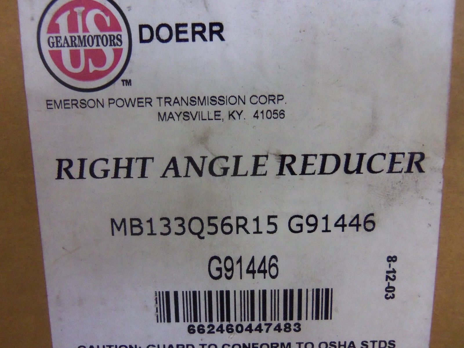 US EMERSON DOERE MOTORS MB133Q56R15 G91446 *NEW IN BOX*