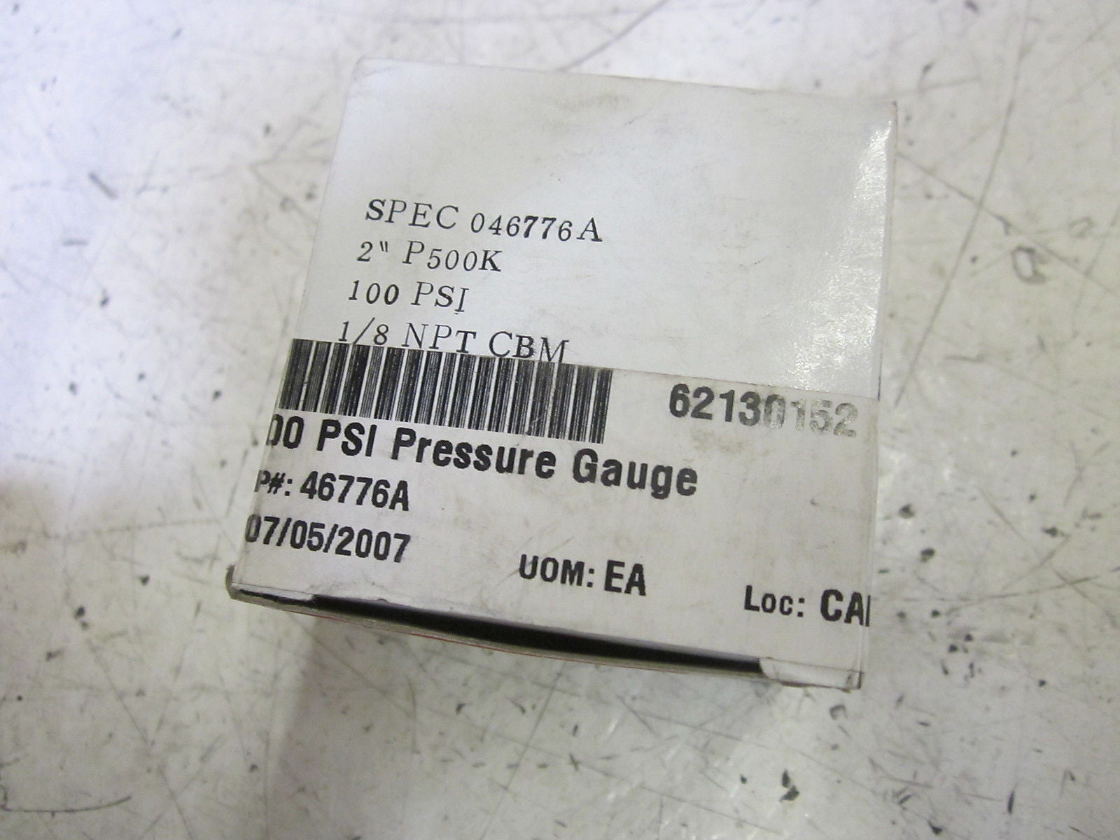 USG 046776A 100PSI GAUGE *NEW IN BOX*