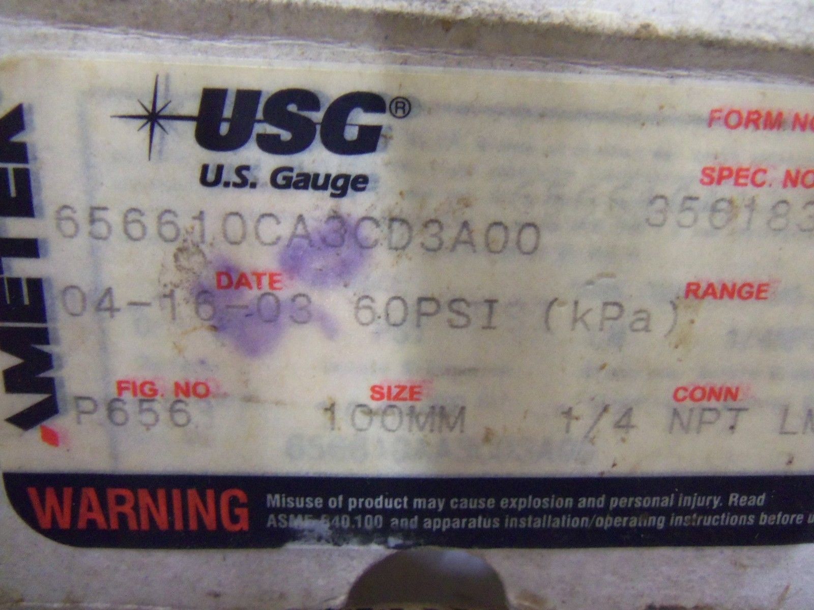 USG 656610CA3CD3A00 *USED*