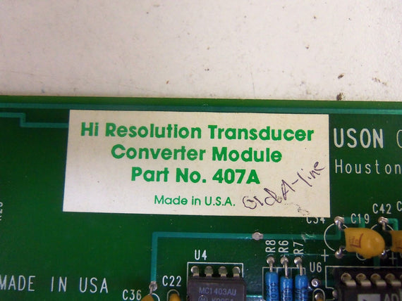 USON 407A HI RESOLUTION TRANSDUCER *NEW NO BOX*