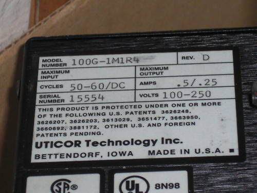UTICOR 100G-1M1R4 PANEL VIEW *NICE*