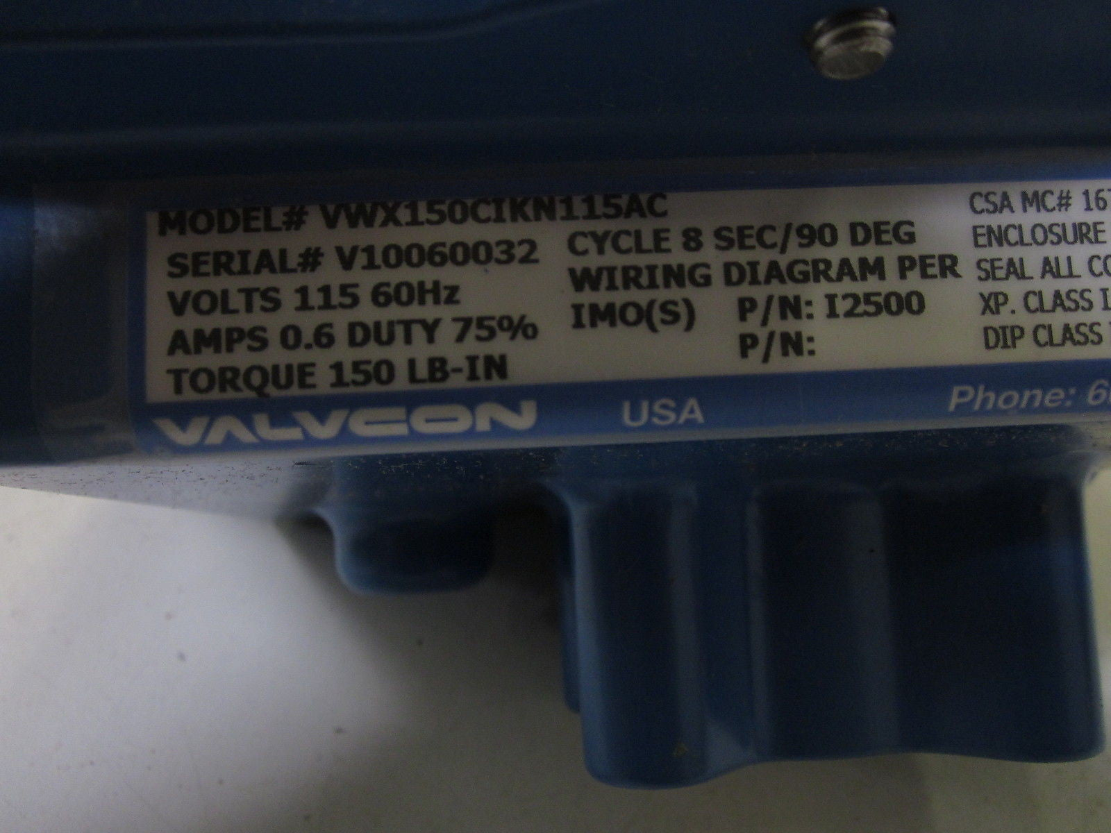 VALCON VWX150CIKN115AC *NEW IN BOX*