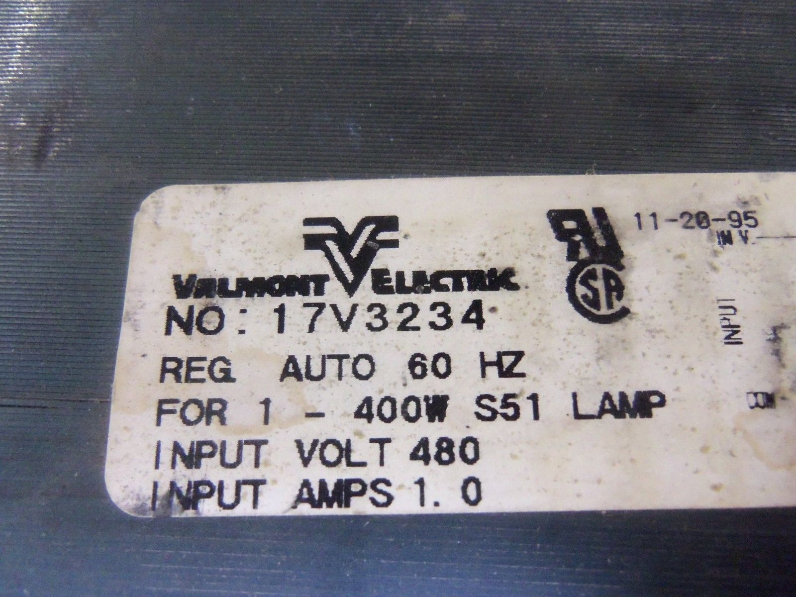 VALMONT ELECTRIC 17V3234 *USED*