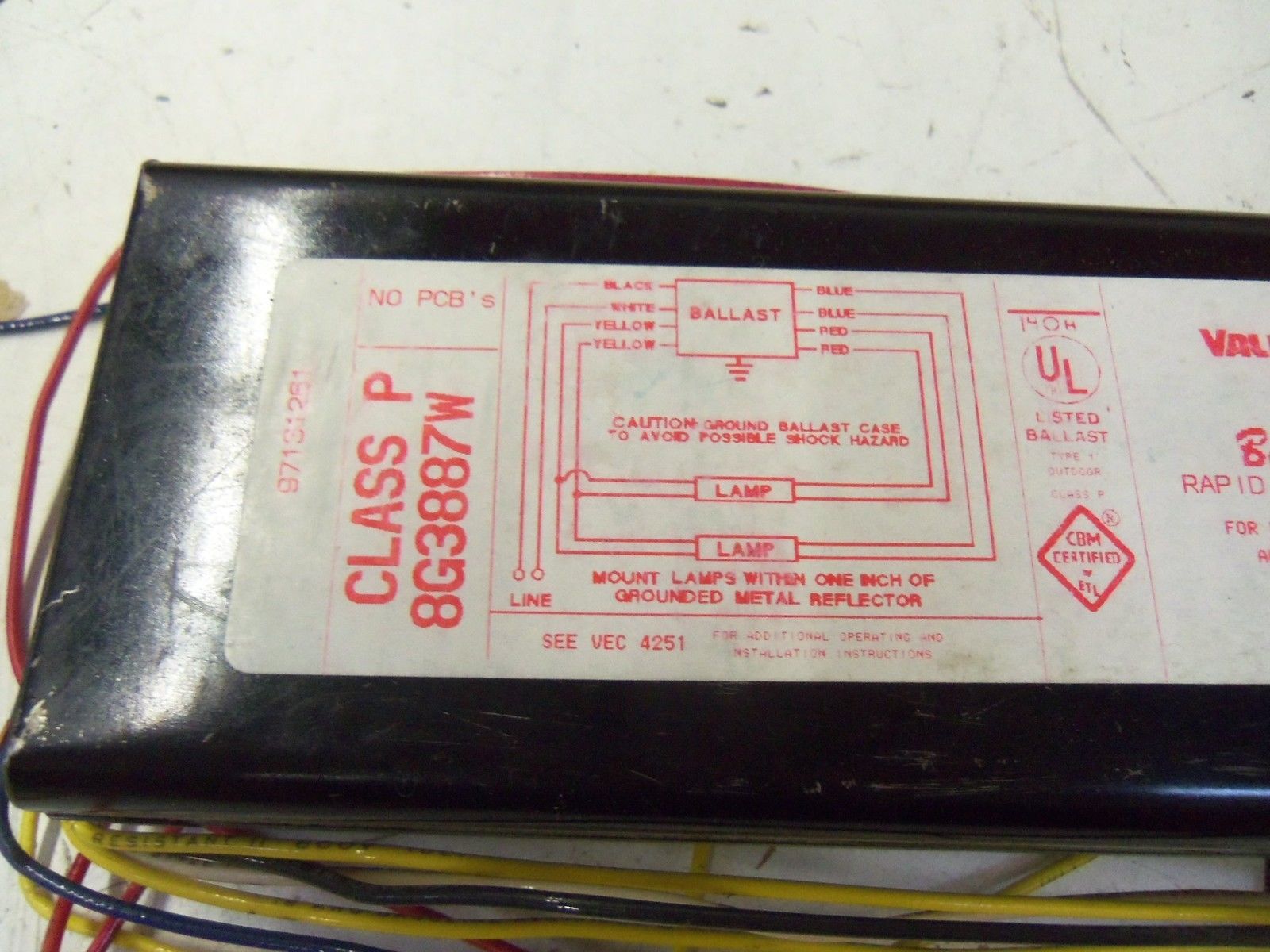 VALMONT ELECTRIC 8G3887W *USED*