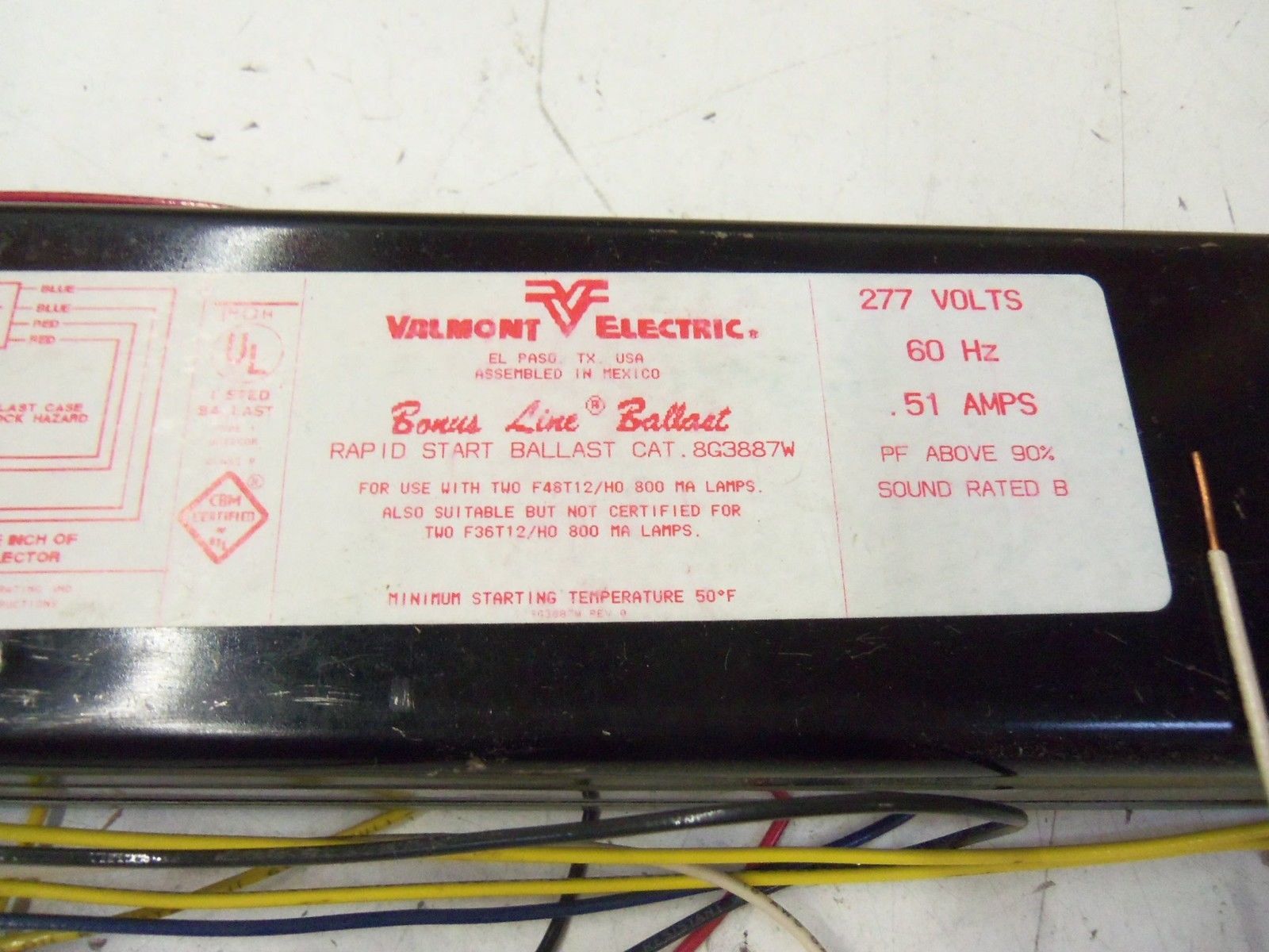 VALMONT ELECTRIC 8G3887W *USED*