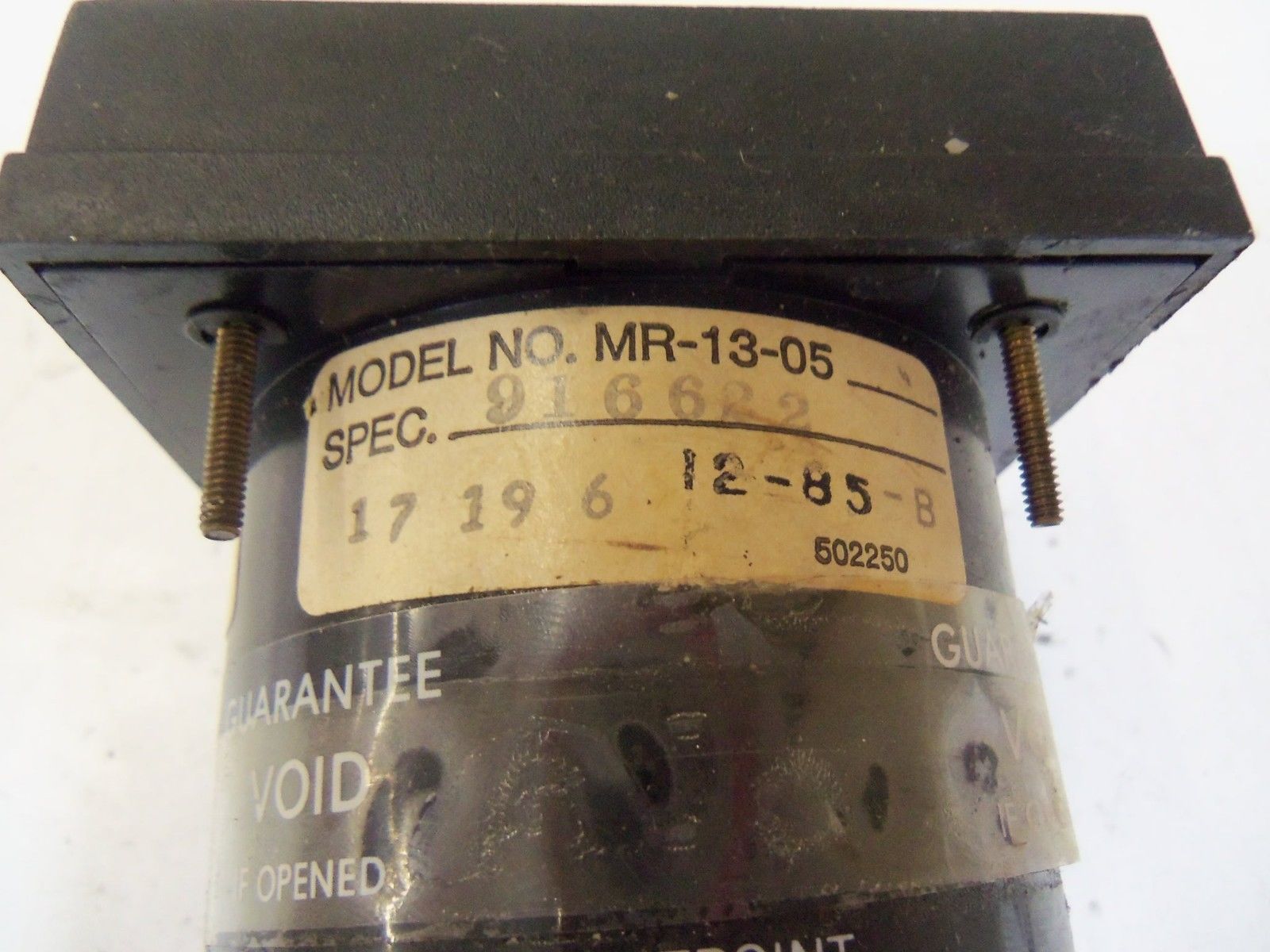 VARIAN MR-13-05 PANEL METER *USED*