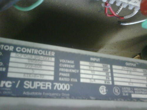 VEE-ARC SUPER 7000 SCF402X3M9XXX1 CONTROLLER *USED*