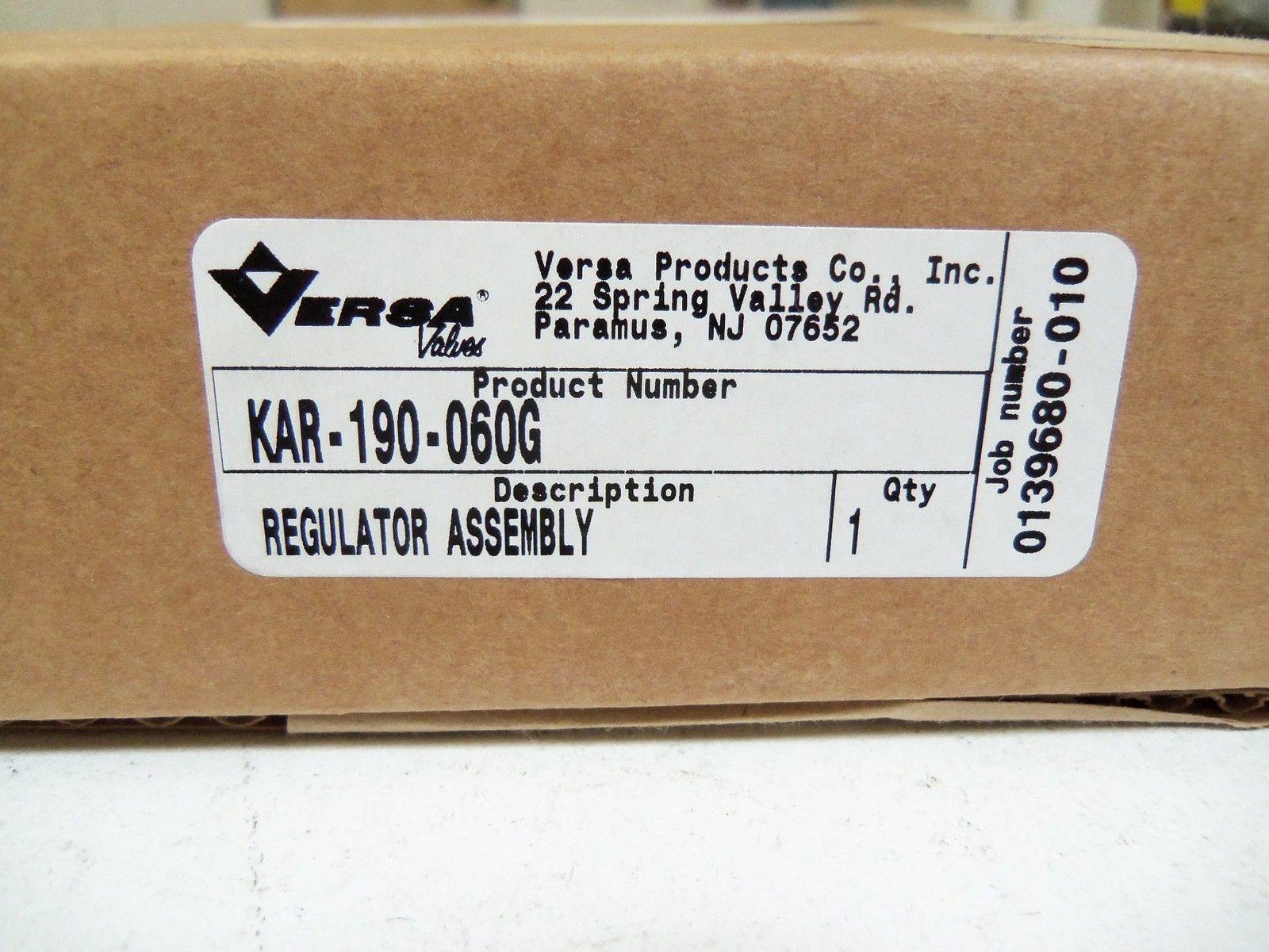 VERSA KAR-190-060G ASSEMBLY REGULATOR *FACTORY SEALED*