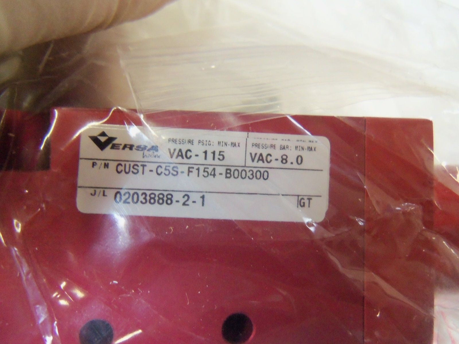 VERSA VALVES CUSTOM ASSEMBLY CUST-C5S-F154-B00300 *NEW IN BOX*