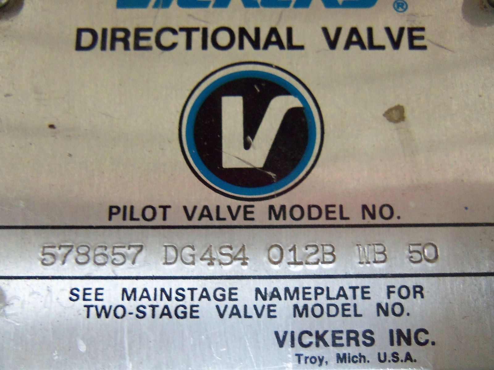 VICKERS 578657 DG4S4 012B WB 50 *USED*