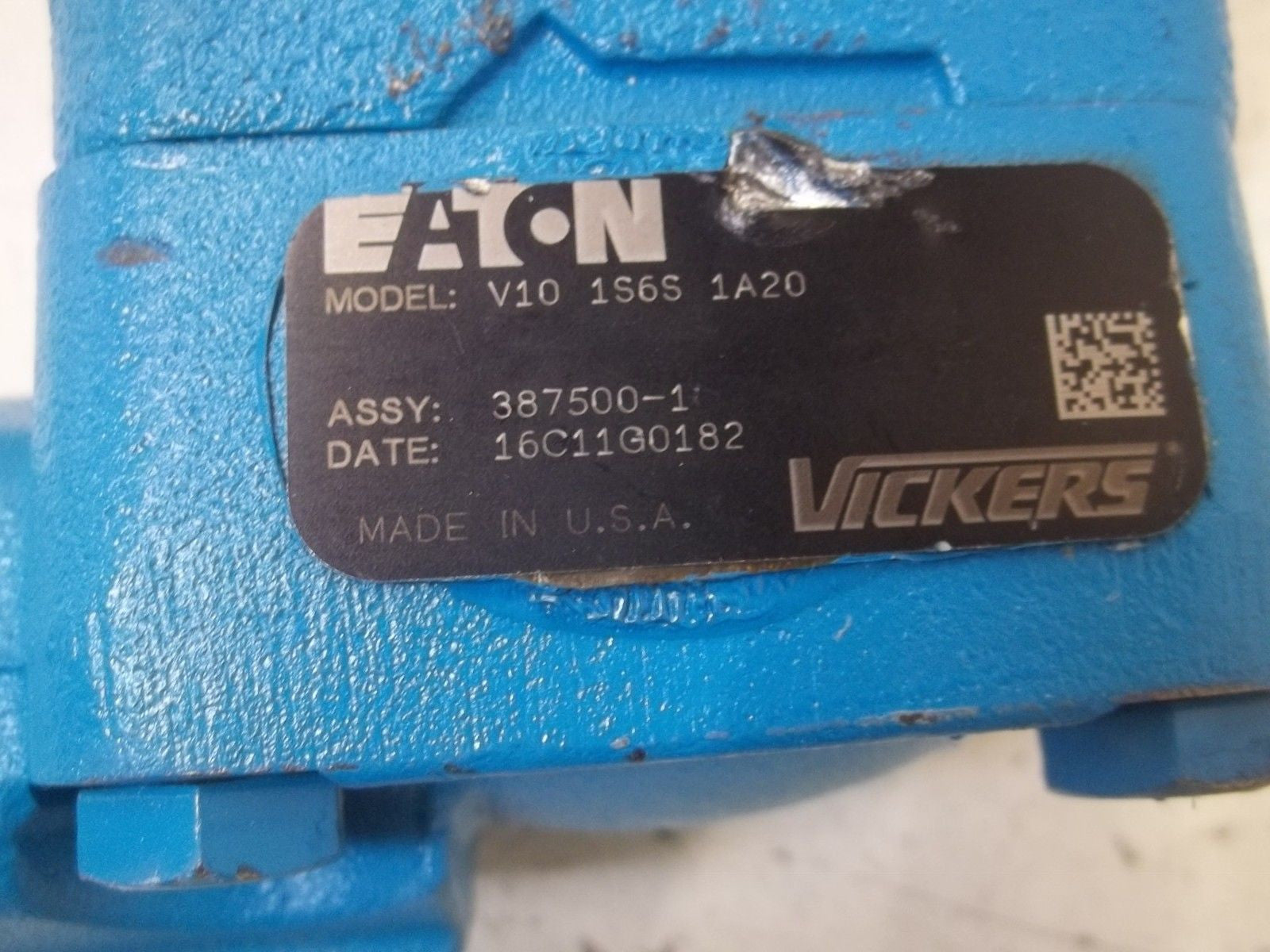 VICKERS V10 1S6S 1A20 SOLENOID VALVE *USED*