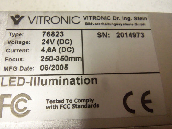 VITRONIC 76823 LED ILLUMINATION *USED*